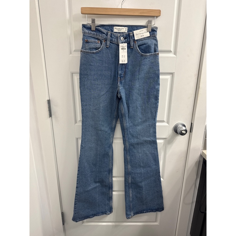 Abercrombie & Fitch The Vintage Flare High Rise Jeans 25 NEW